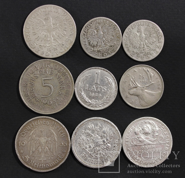 Монеты серебряные одним лотом, фото №5
