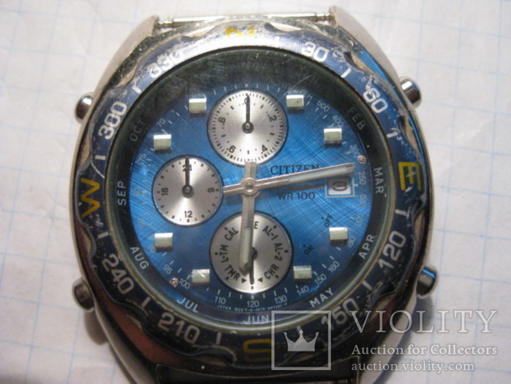 Часы SITIZEN chronograph WR100