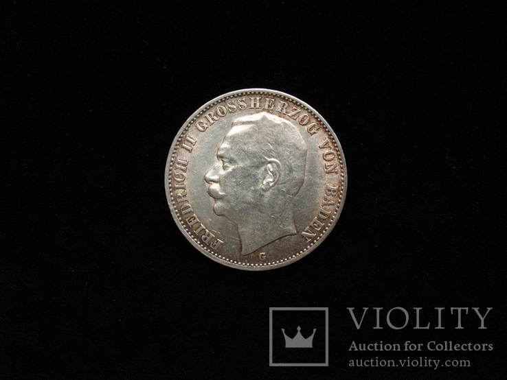 3 марки 1912 G, БАДЕН, Фридрих ІІ, фото №2