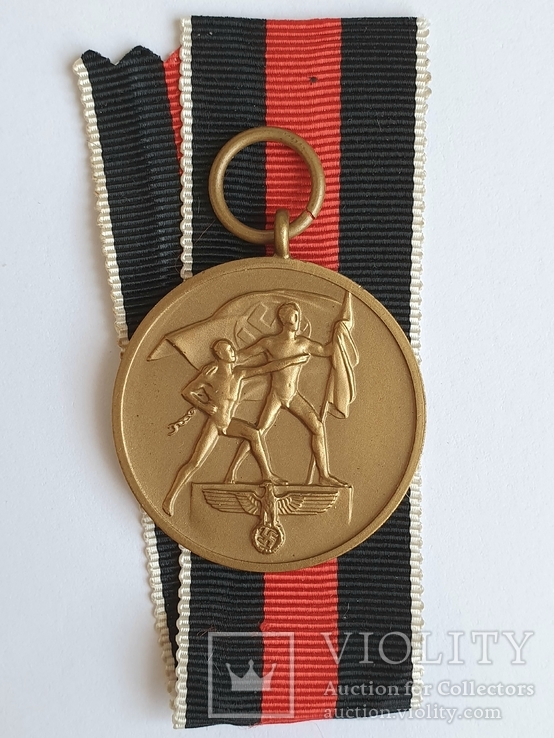 Медаль "В память 1 октября 1938 года" с документом, фото №3