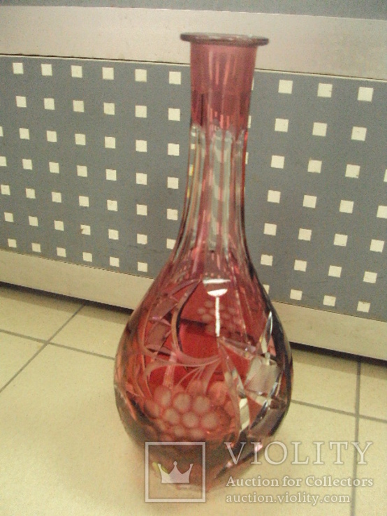 Графин виноград чешское стекло богемия, фото №11