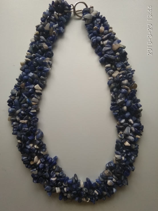 Ожерелье из натурального камня лазурит, numer zdjęcia 2