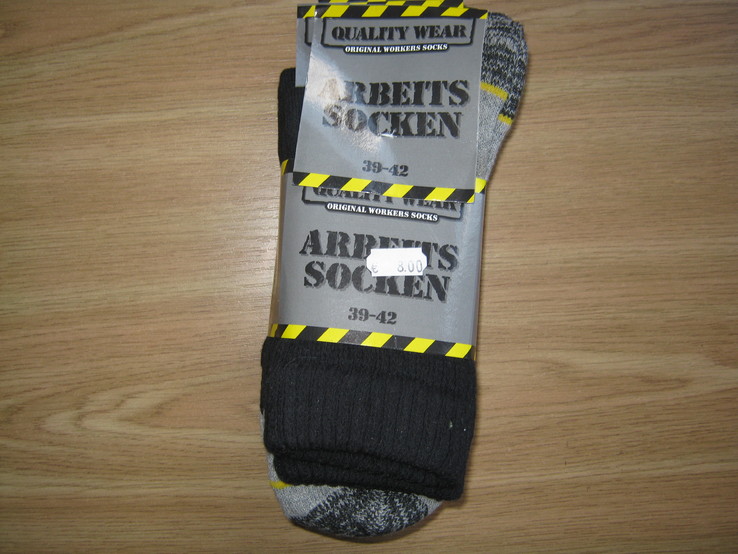 Носки 3 пары "Original Workers socks", 39-42, из Германии.