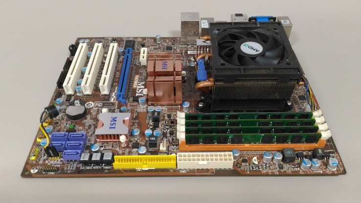 Комплект материнская плата MSI KA790GX/AMD Phenon II x 4 920/DDR2 8Gb/охлад, фото №2