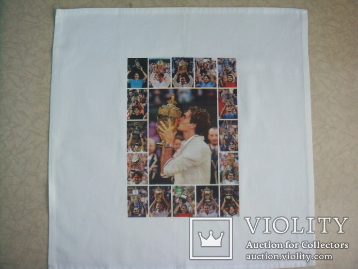  теннис,резиновая наклейка на ткани с фото Роджер Федерер-один из лучших теннисистов, фото №3