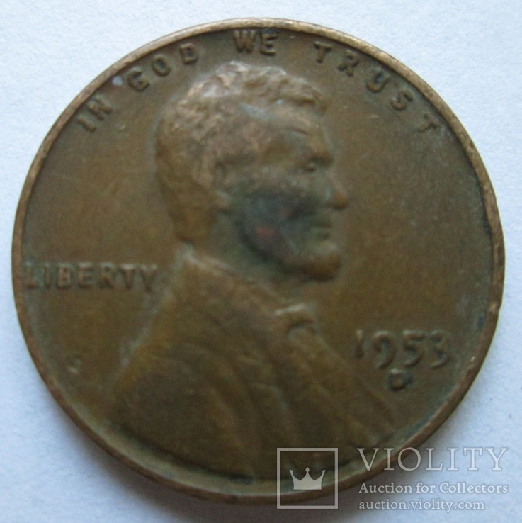 1 цент 1953 D.