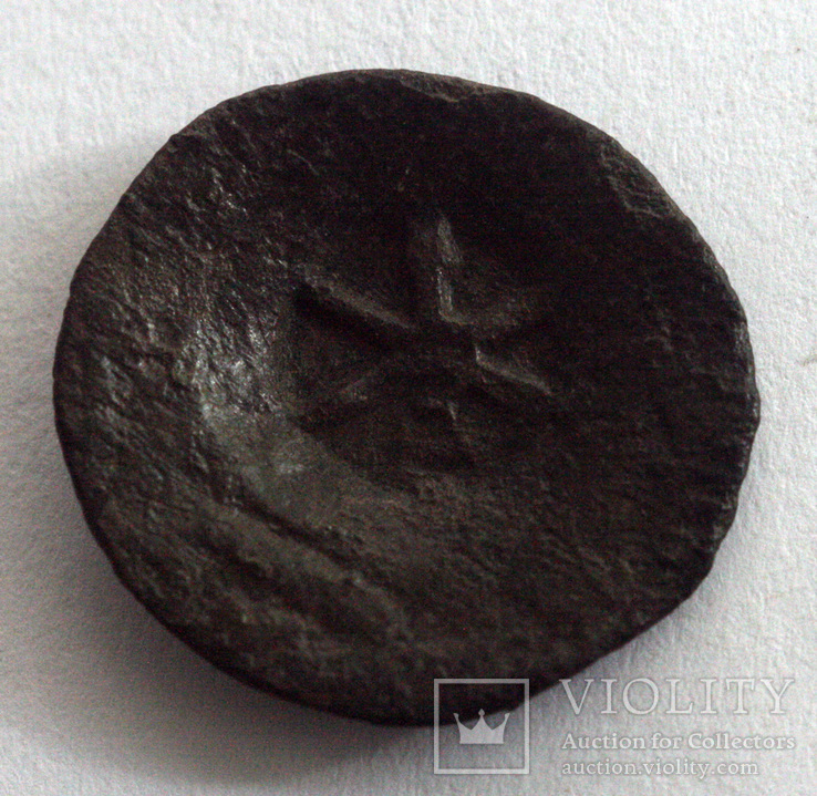 Пул аноним надчекан Христограмма или Хризма на исламск монете надч христ симв, Лот 4897