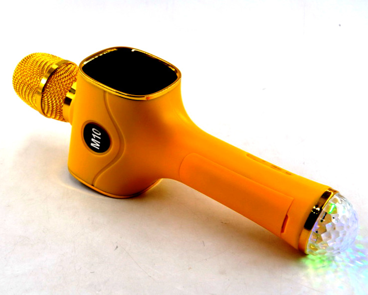 Беспроводной ручной караоке микрофон M10, 2х5Вт с яркой LED подсветкой, фото №2