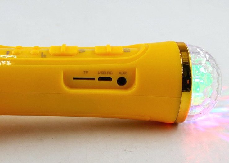 Беспроводной ручной караоке микрофон M10, 2х5Вт с яркой LED подсветкой, фото №4