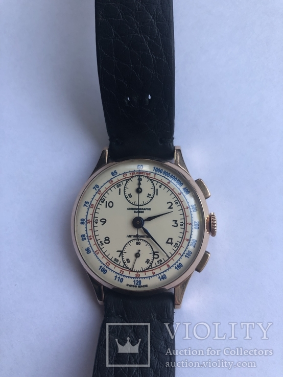 Золотые часы Chronographe (Швейцария)750 проба