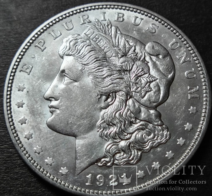 1 Доллар 1921- D . Морган. Серебро.