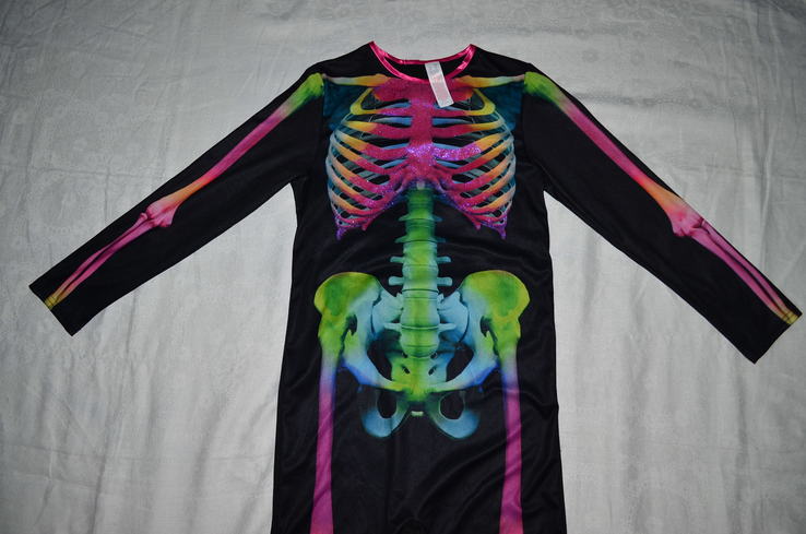 Скелет костюм F-F Halloween Хэллоуин карнавальный маскарад кащей кости вампир дракула ночь, фото №4