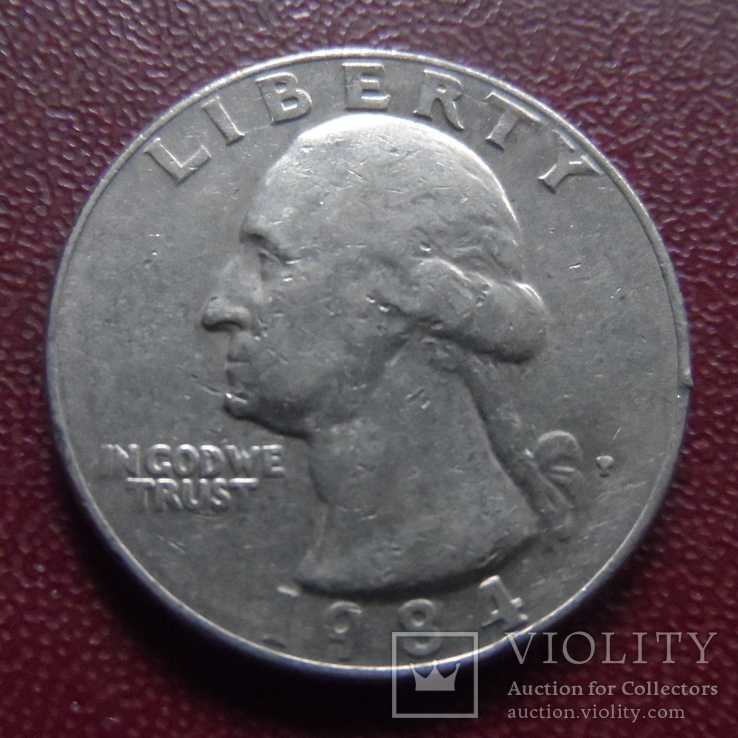 25 центов 1984  D  США  (8.2.35)  ~, фото №2