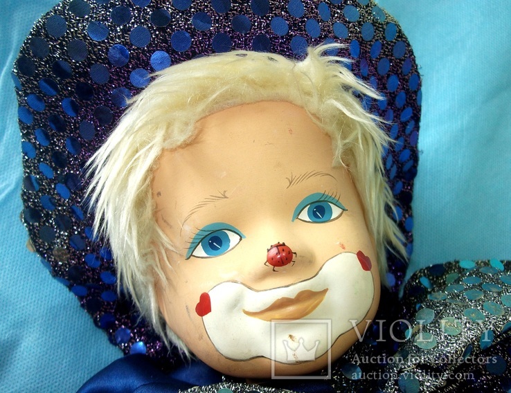 Большая интерьерная кукла-клоун 51,5 см, фото №4