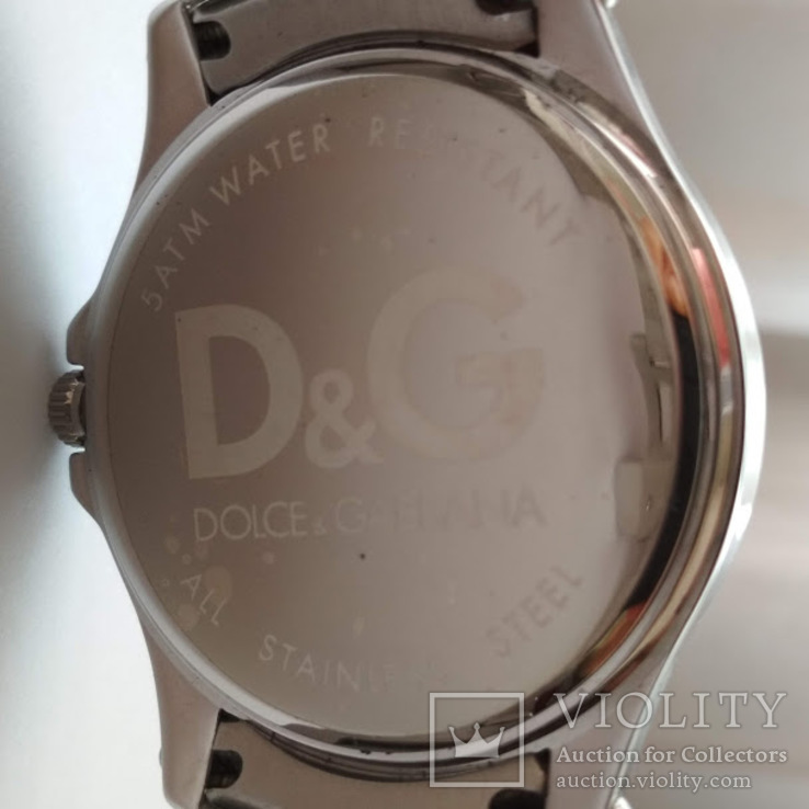 Мужские кварцевые часы похожие на Dolce&amp;Gabbana со стальным корпусом и стальным ремешком, фото №4