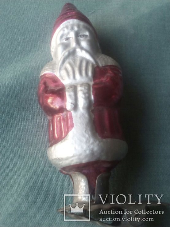 Елочная игрушка Дед Мороз на прищепке, фото №6