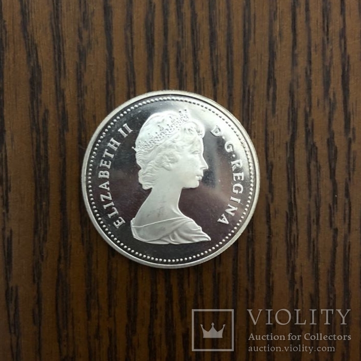 1 Долар 1981р. Канада. Срібло., фото №2
