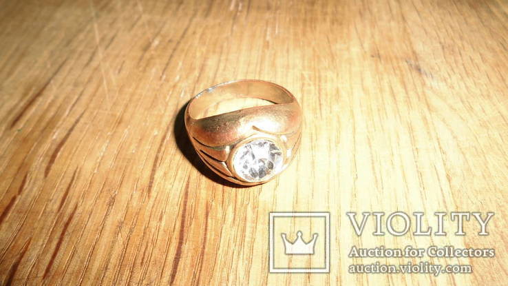 Солдатский медный перстень с камнем Германия, фото №5