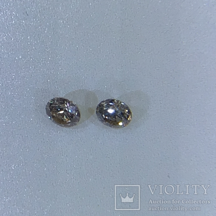 Пара коричневых бриллиантов 0.39ct, фото №4