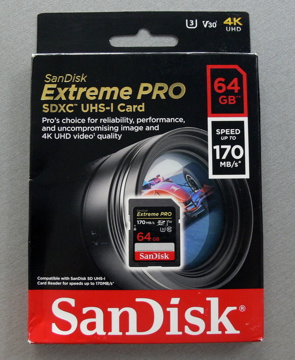 Карта памяти SanDisk SDXC 64Gb UHS-I U3 Extreme Pro, фото №2