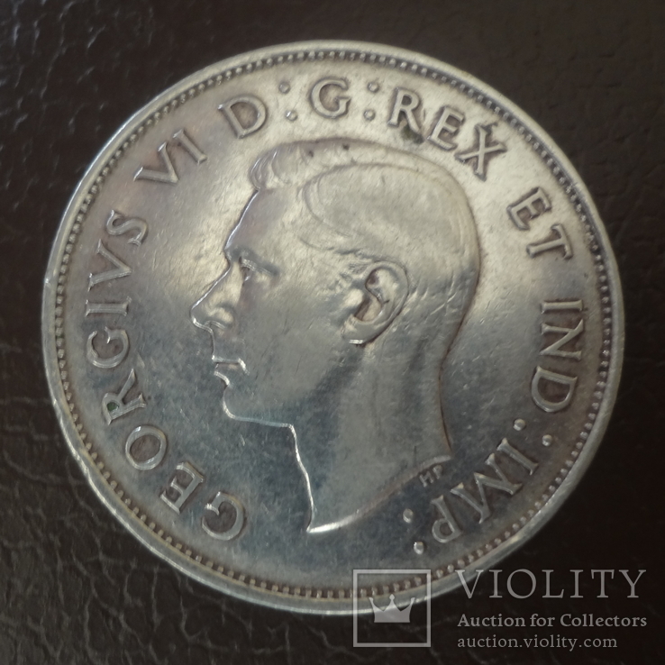 50  центов  1941  Канада  серебро  (Ф.3.3)~, фото №3