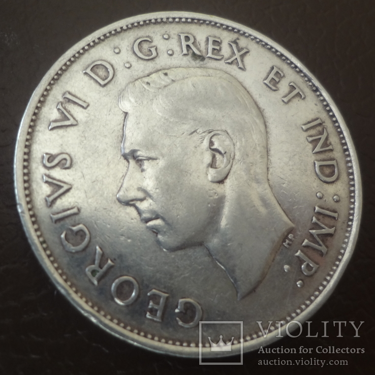 50  центов  1941  Канада  серебро  (Ф.3.3)~, фото №4