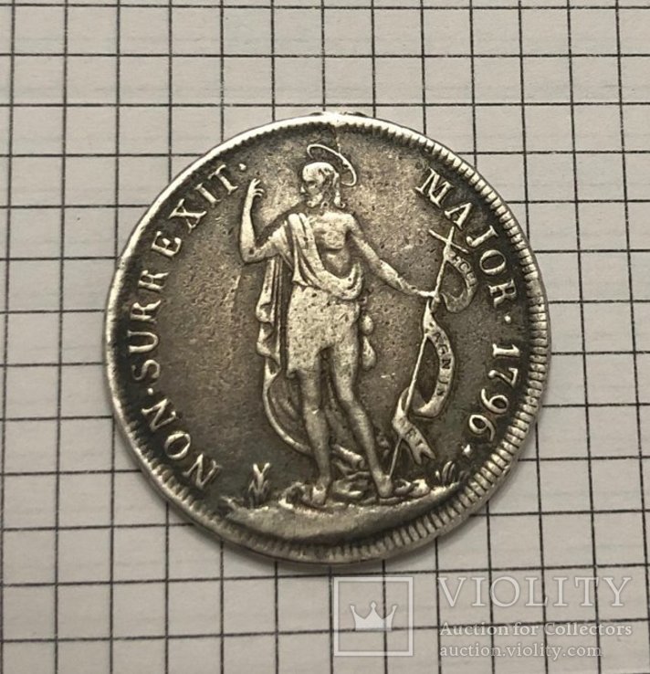Срібна монета 4 ліри 1796р. (Генуя, Італія), фото №2