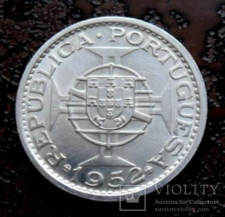 5 патака Макао 1952 состояние UNC серебро, numer zdjęcia 5