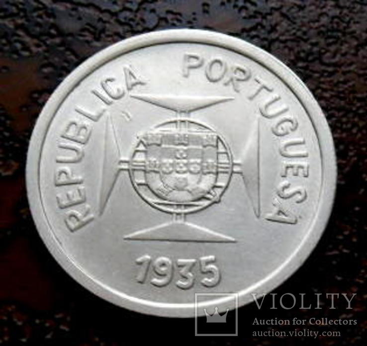 1 рупия Португальская Индия 1935 серебро, фото №3