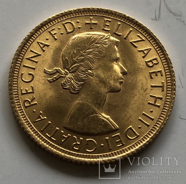 1 соверен 1966 год Англия золото 7,99 грамм 917’, фото №3