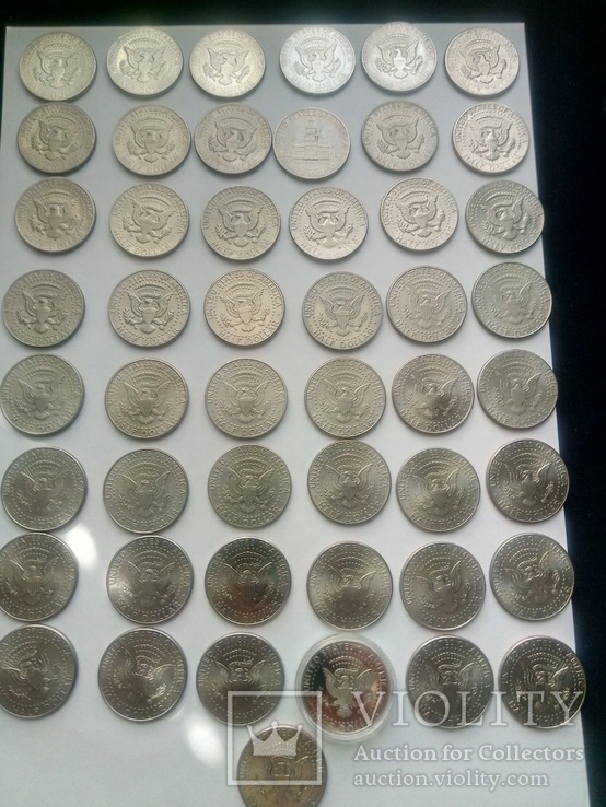 Набор 50 центов США Кеннеди- погодовка 49 шт. (см. опись), фото №3