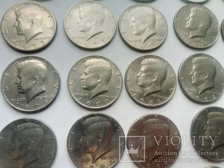 Набор 50 центов США Кеннеди- погодовка 49 шт. (см. опись), фото №6