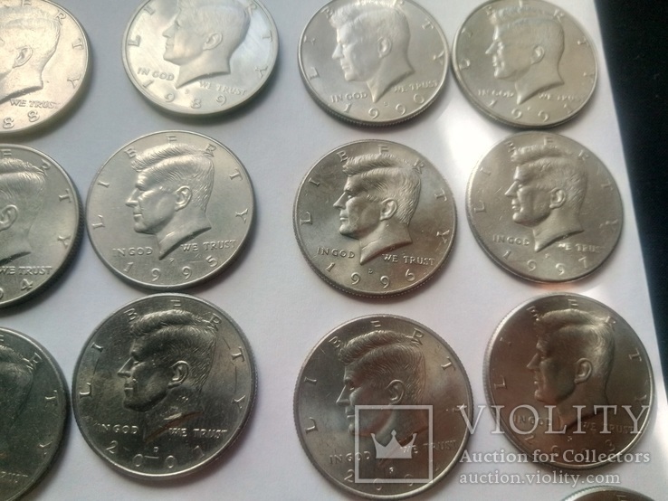 Набор 50 центов США Кеннеди- погодовка 49 шт. (см. опись), фото №8