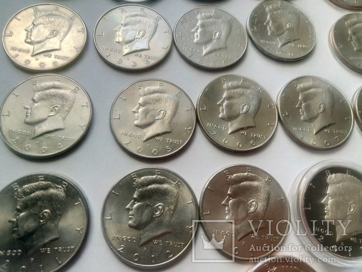 Набор 50 центов США Кеннеди- погодовка 49 шт. (см. опись), фото №9