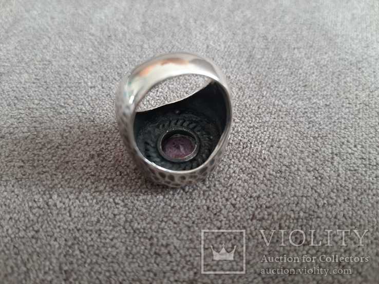 Кольцо с аметистом ( серебро 925 пр, вес 12,8 гр), фото №6