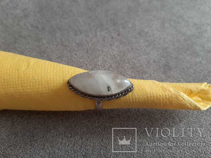 Кольцо с камнем ( серебро 800 пр, вес 8,4 гр), фото №6