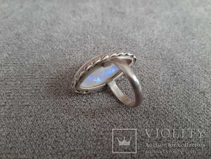 Кольцо с камнем ( серебро 800 пр, вес 8,4 гр), фото №10