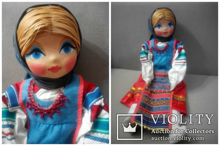 Марья краса русая коса кукла в наряде N-губернии 67см, фото №2