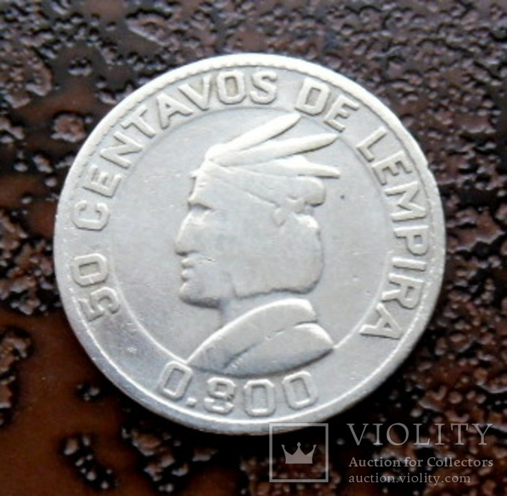 50 сентаво Гондурас 1937 серебро, фото №4