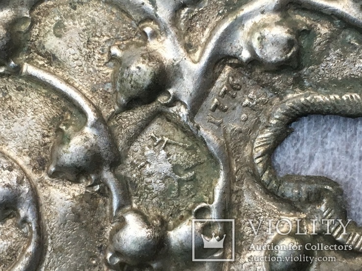 4 накладки с басменного серебр.оклада 1776г, фото №7