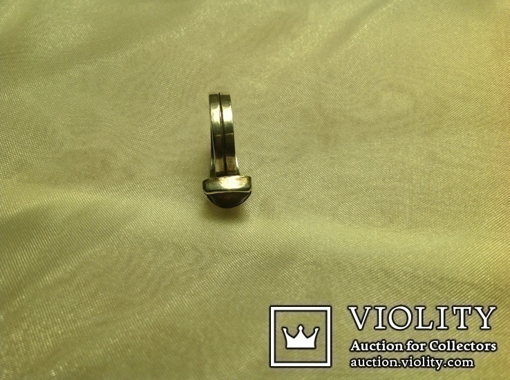 Старинное серебряное кольцо с гранатом., фото №5