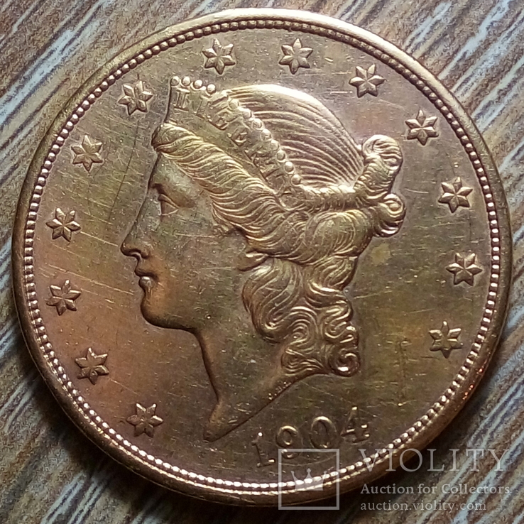 США 20 долларов 1904 г., фото №3