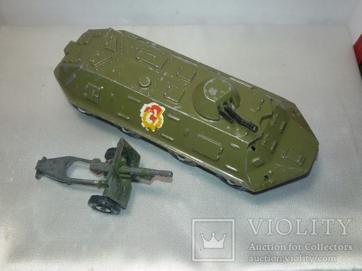 БТР и пушка, игрушки СССР, фото №11