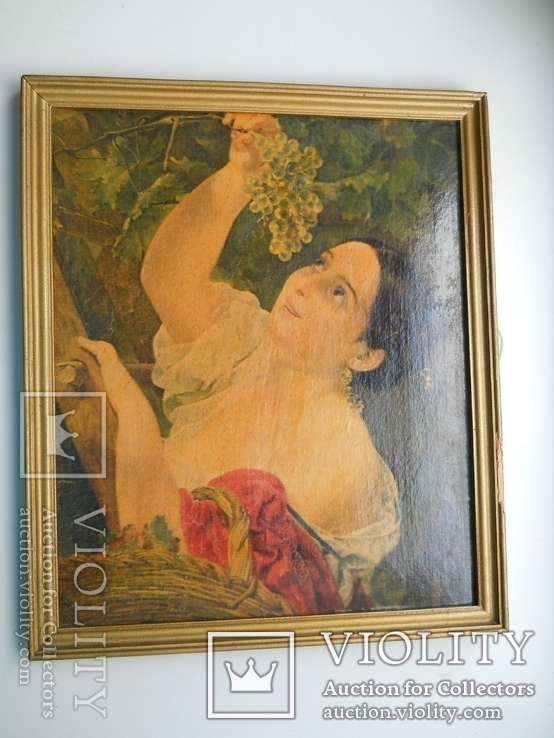 Итальянский полдень,репродукция методом торширования в багетной раме,размер:27,7х33 см, фото №2
