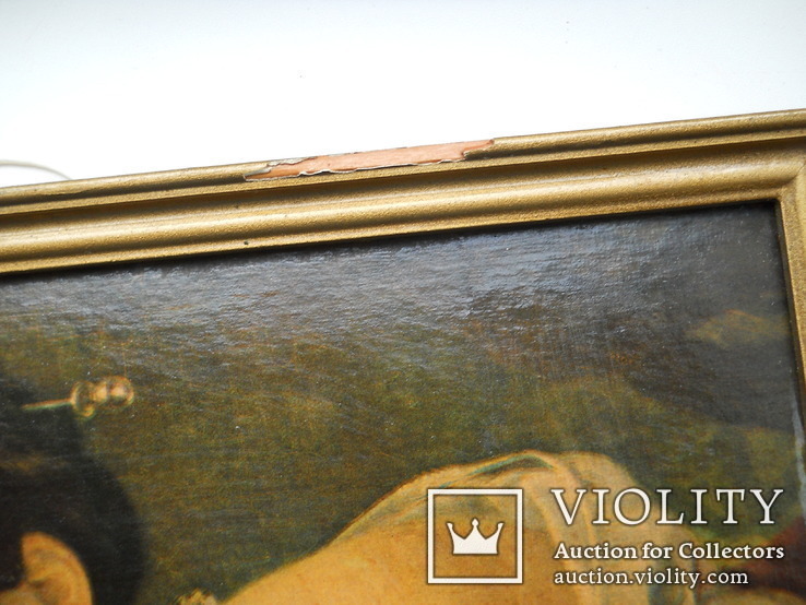 Итальянский полдень,репродукция методом торширования в багетной раме,размер:27,7х33 см, фото №3