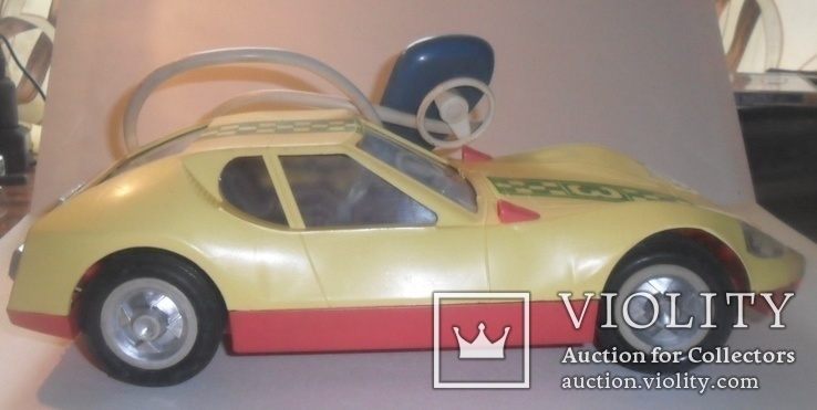 Игрушка спортивная СССР гоночная машинка большая, фото №4