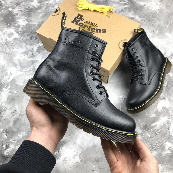 Ботинки мужские, женские Dr.Martens Black 1460 (Доктор Мартинс), фото №2