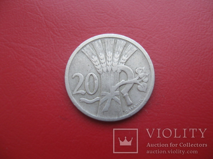 Чехословакия 20 геллеров 1921, фото №2