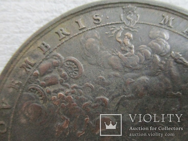 Медаль на смерть принца Оранского Вильгельма II - медная копия, фото №4