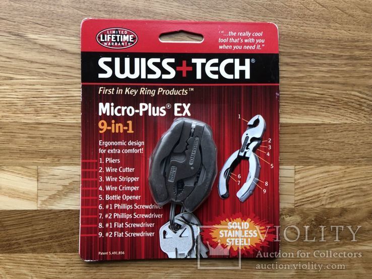 Мультитул Swiss+Tech Micro-Plus EX 9 (ST50016ES) + Шагометр Adidas Speed Cell, фото №2